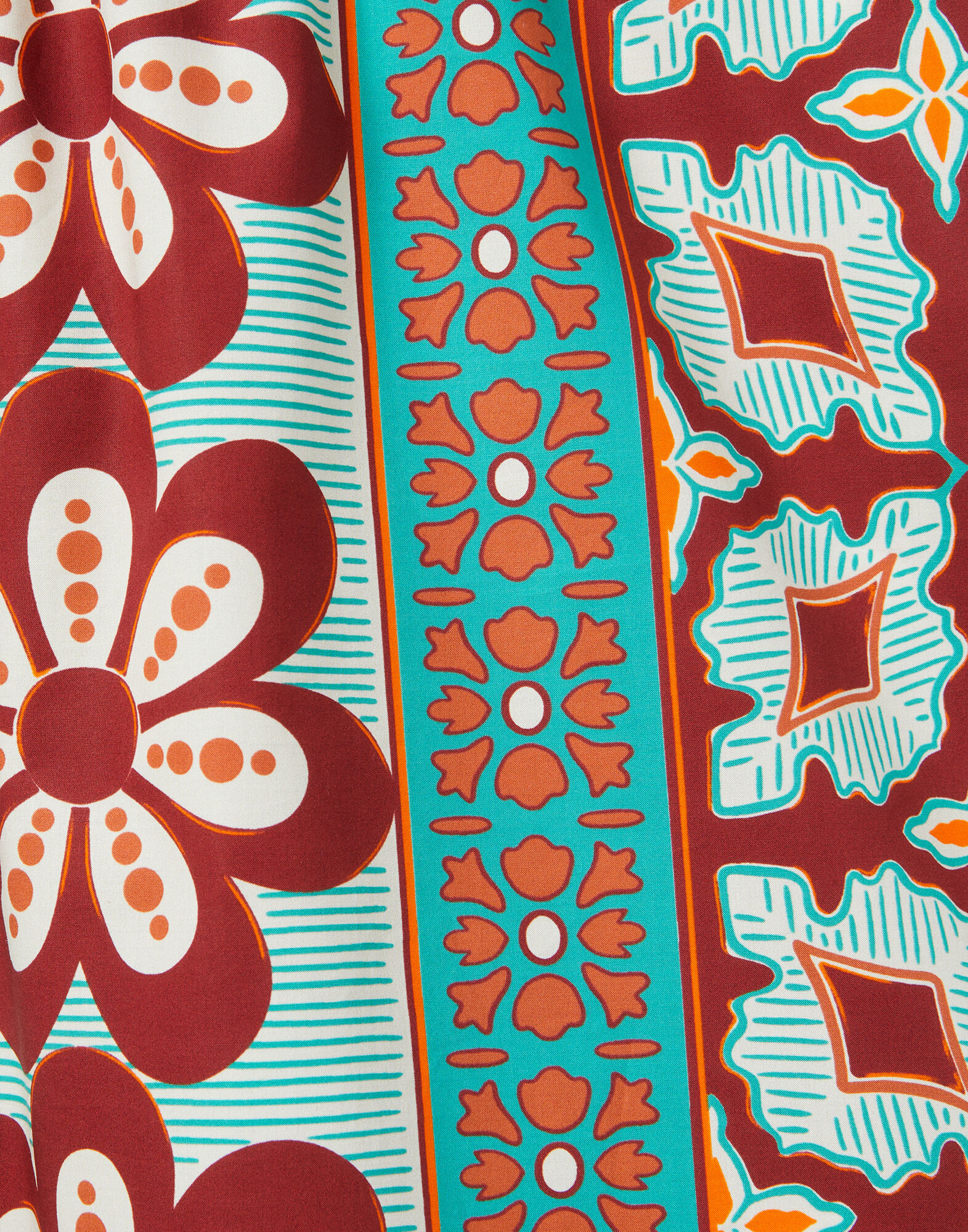 La DoubleJ Pull-Up Shorts Pagoda Plac&eacute;e Rust TRO0060COT015PAG01OR04