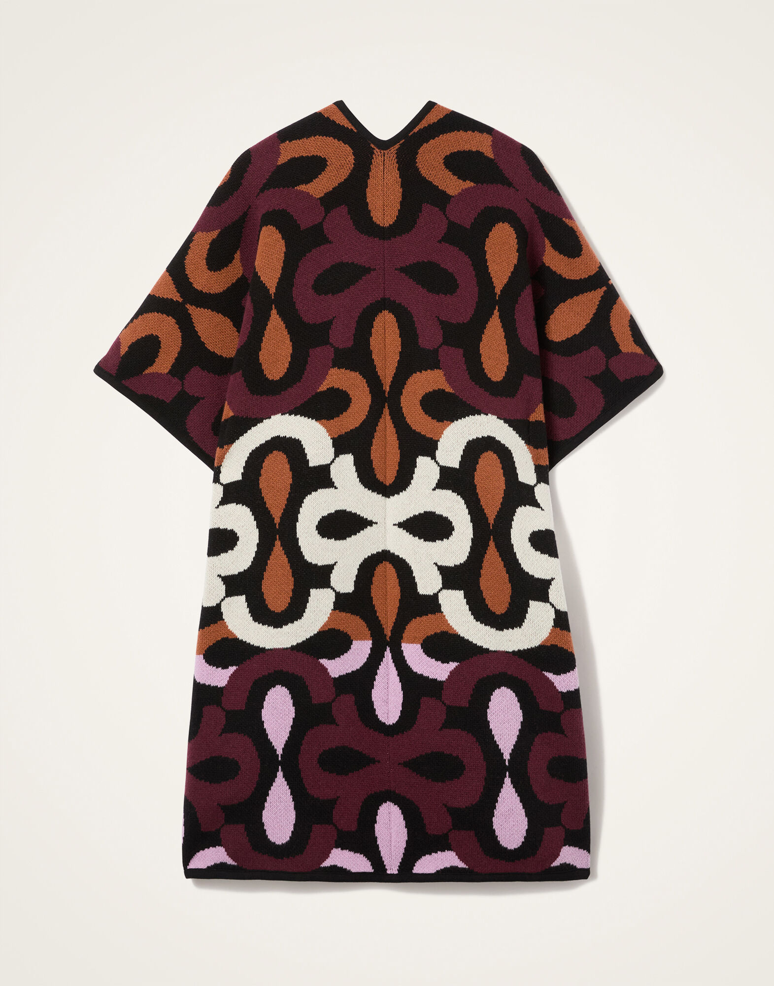 La DoubleJ Maiolika Robe Multicolor Burgundy SCA0090KNI184VA432BR06