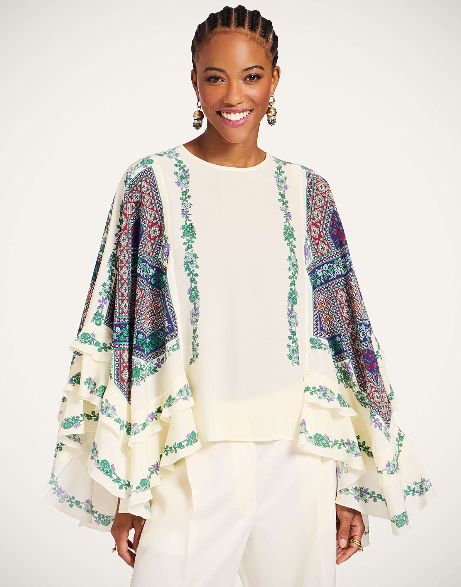 La DoubleJ Galaxy Top Regalia Plac&eacute;e Ecru TOP0176CRE002REG02BR05