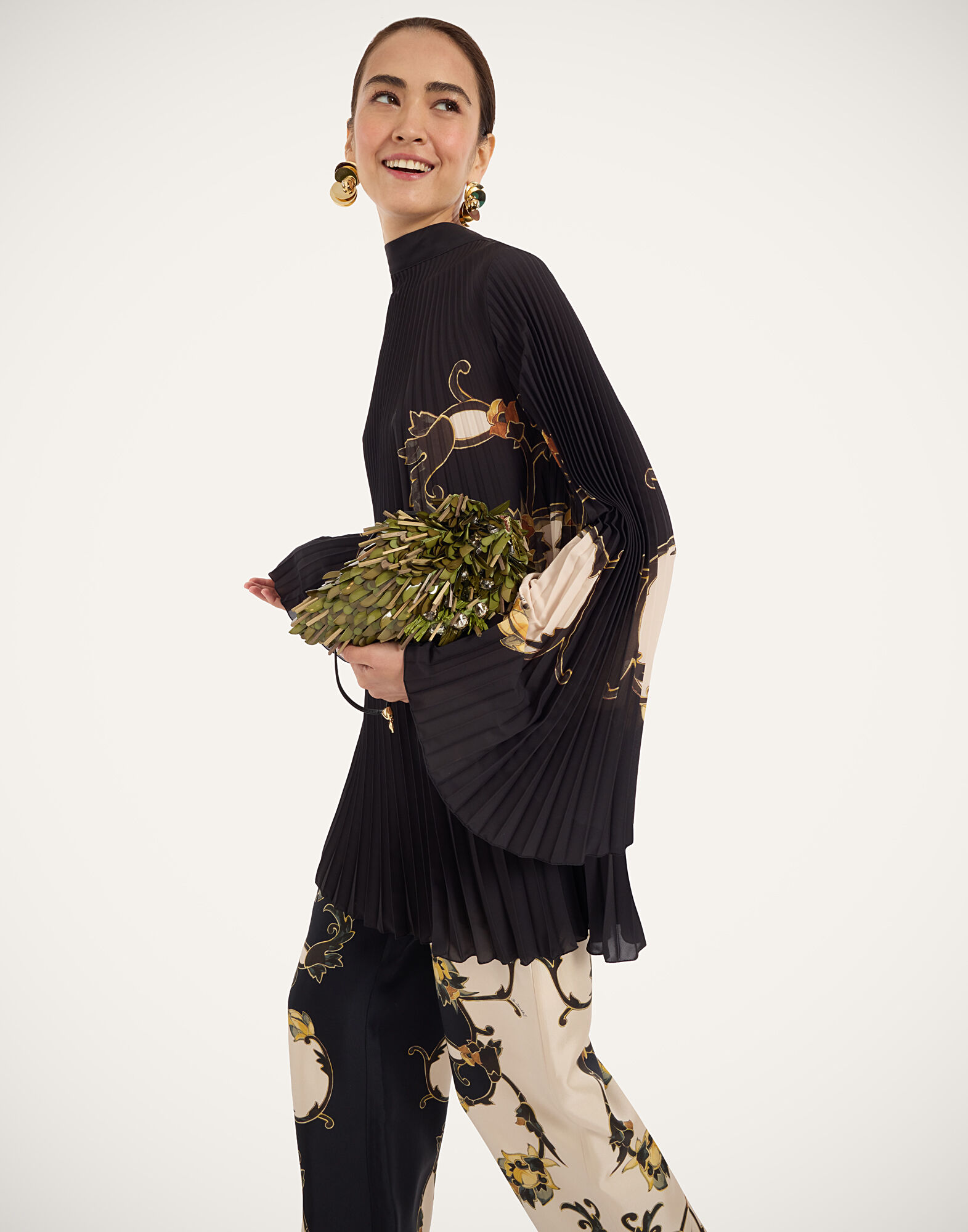 La DoubleJ Twirling Tunic Buttercup Plac&eacute;e Black DRE1115CHF007BTC03BL01