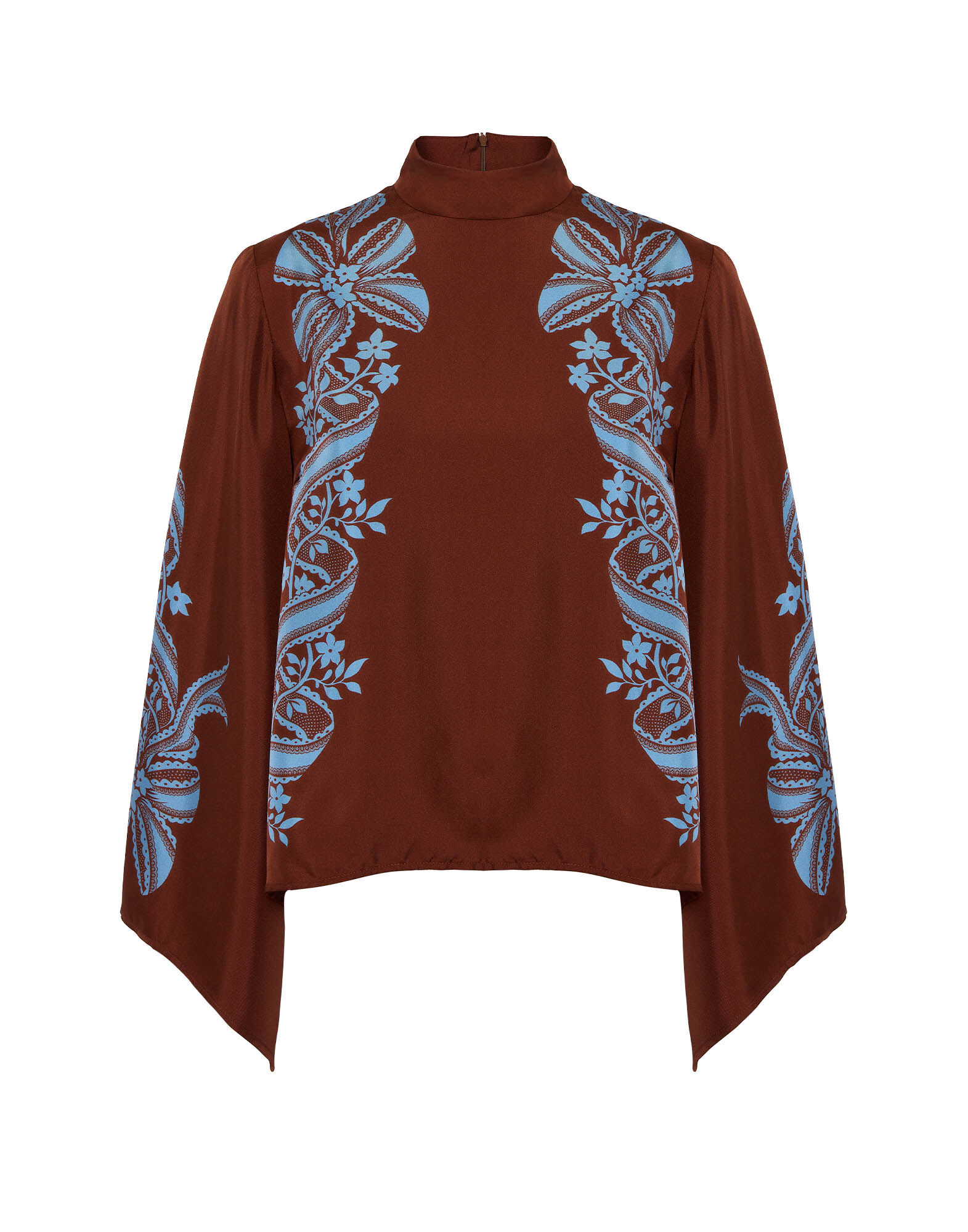 La DoubleJ Make An Exit Top Signoria Plac&eacute;e Brown TOP0117SIL006SIG01BR11