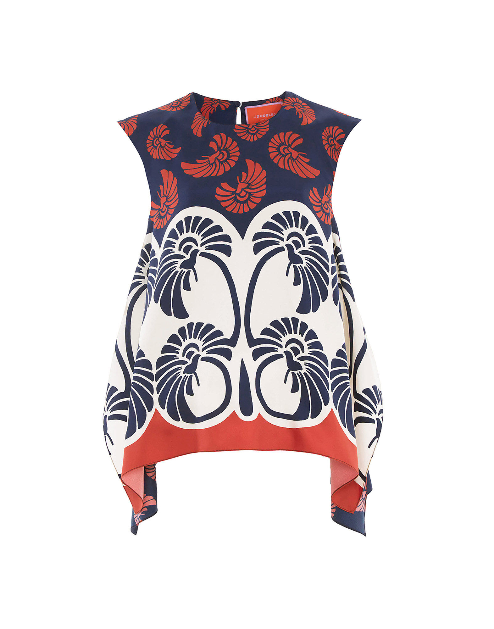 La DoubleJ San Carlo Top Palmetto Plac&eacute;e TOP0092SIL001PIG01BU06