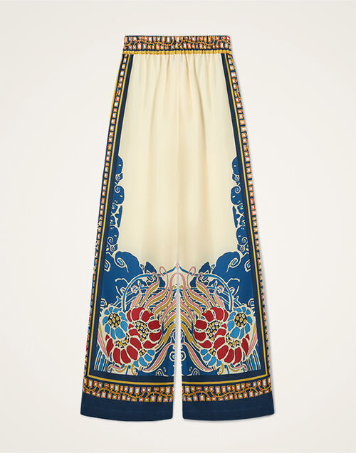 La DoubleJ Palazzo Pants Lemuria Placée Blue TRO0026SIL006LEM02BU03