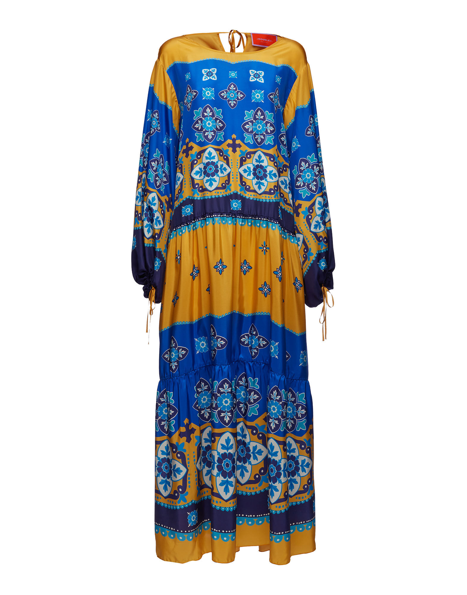 La DoubleJ Vesta Dress Tiles Degrade Plac&eacute;e Yellow DRE0302SIL009TIL03BU03