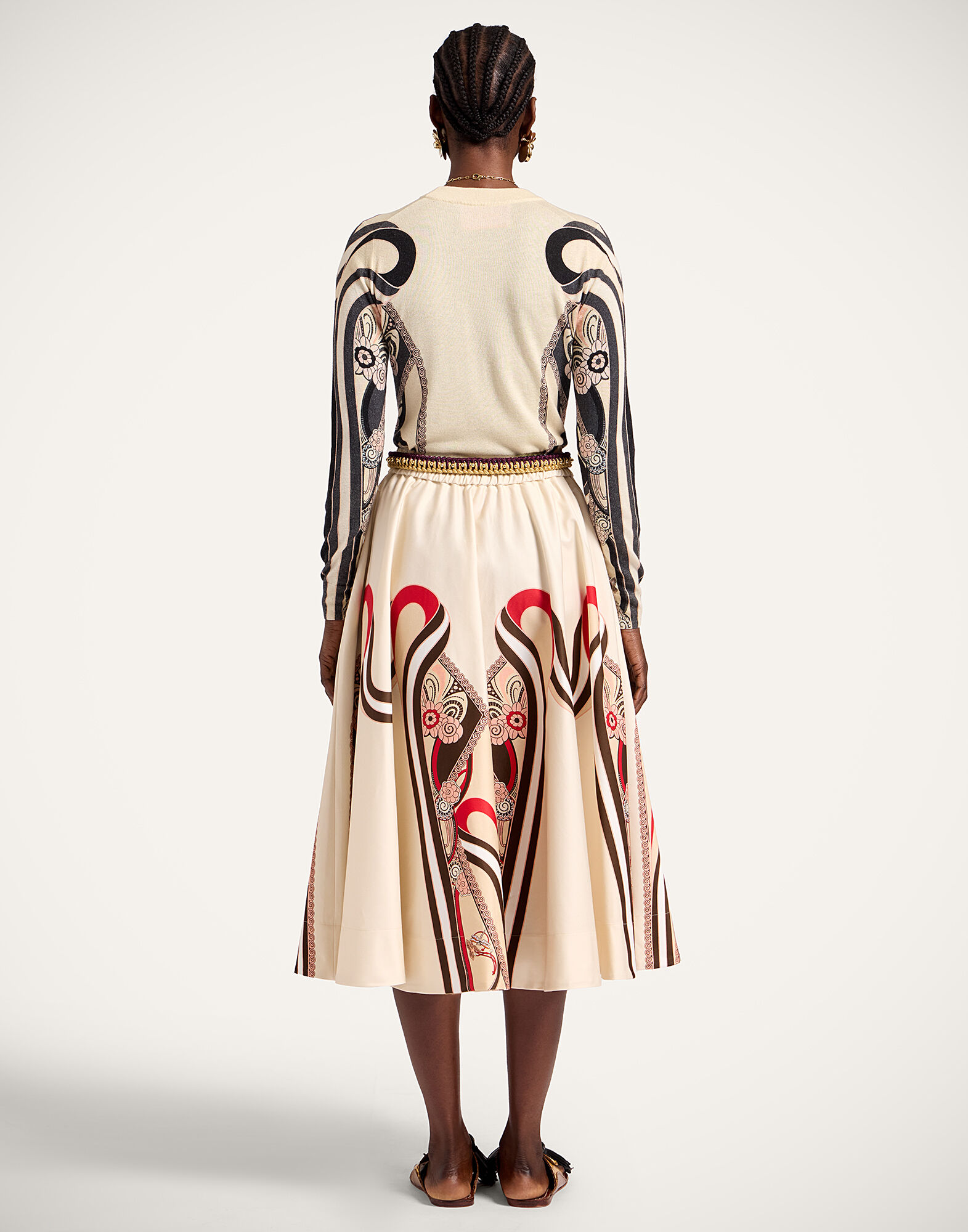 La DoubleJ Ballerina Skirt Ambrosia Plac&eacute;e Red SKI0199COT094AMB03RE01