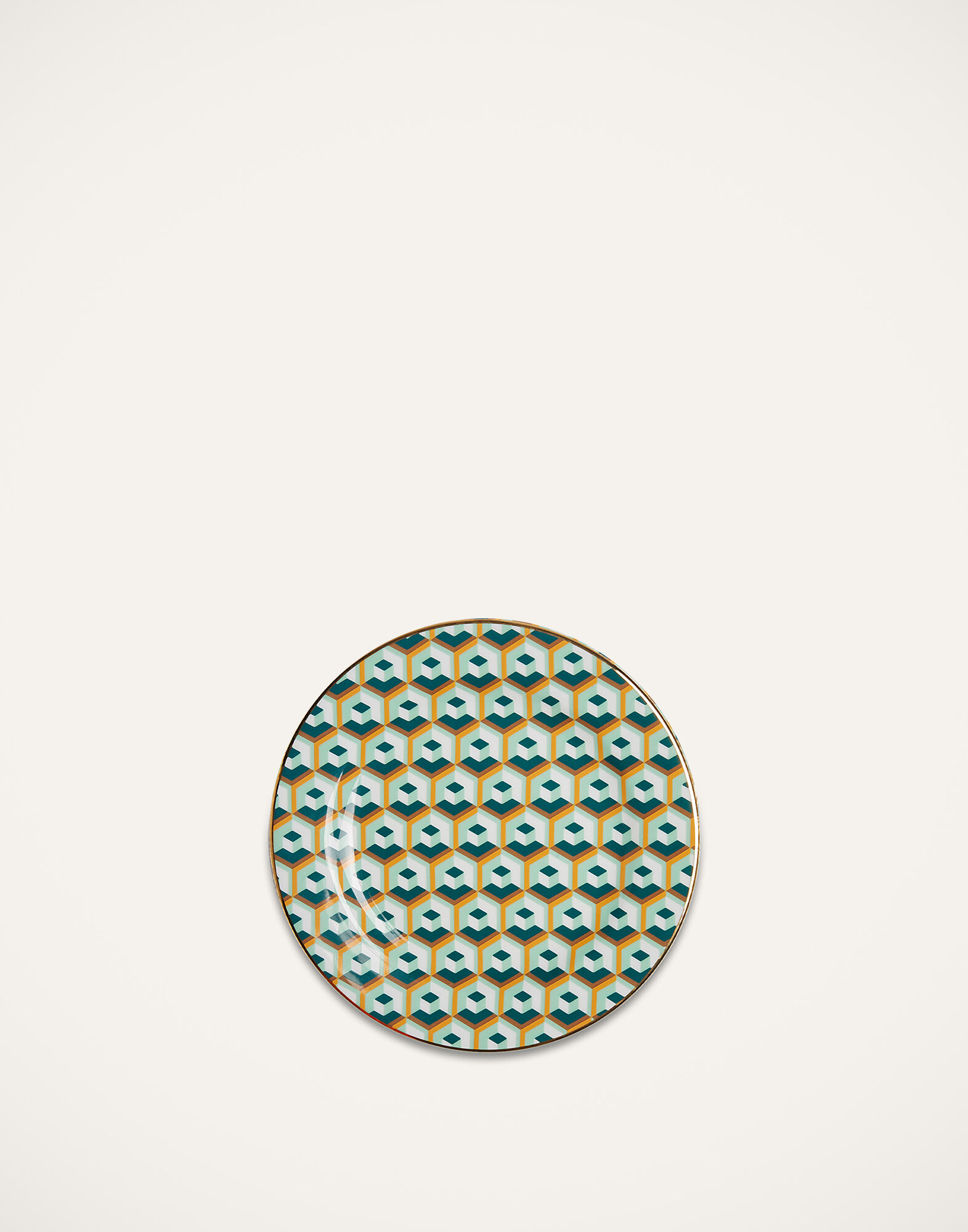 La DoubleJ Dessert Plate Set of 2 Cubi Verde DIS0048CER001CUB0007