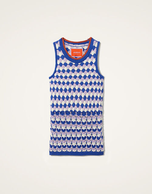 La DoubleJ Perry Street Top Multicolor Violet & Blue PUL0257KNI149VA339MU01