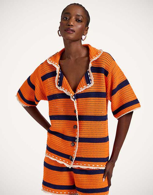 La DoubleJ Salt'N'Vinegar Jacket Bicolor Orange & Navy Blue JAC0104KNI115VA378OR02