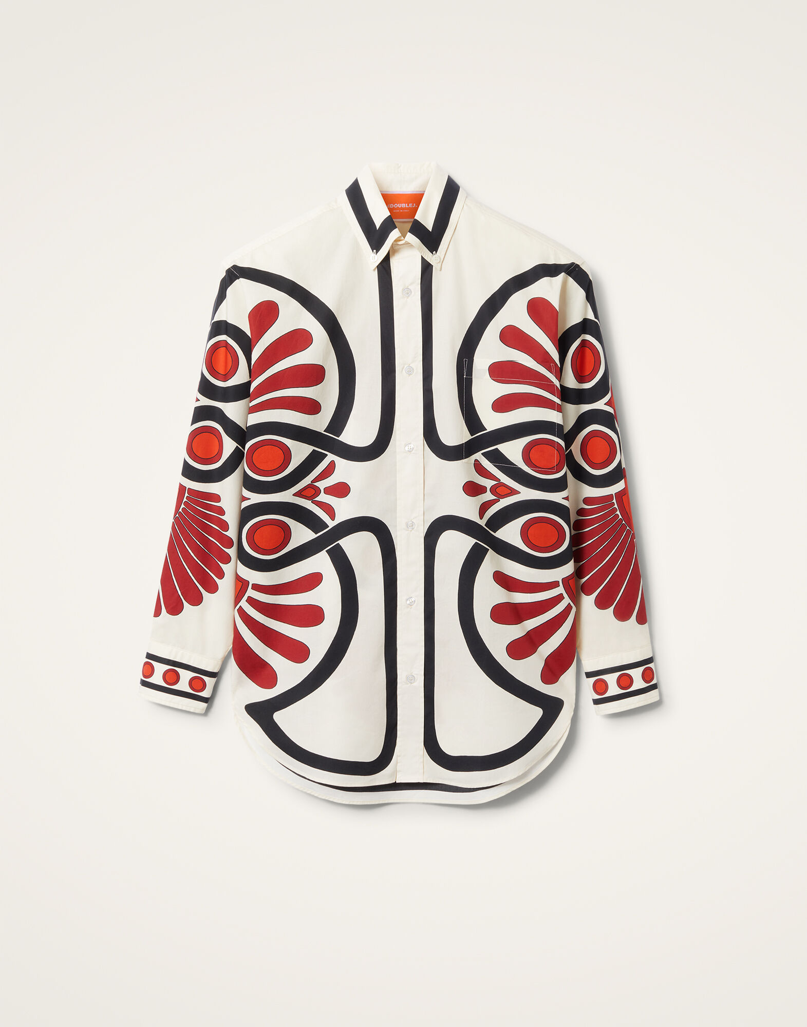 La DoubleJ Better Than Your Boyfriend's Shirt Medallion Plac&eacute;e Cream SHI0092COT015MED01WH03