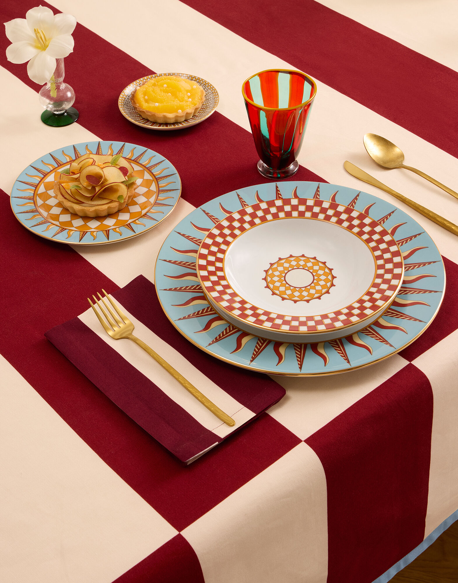 La DoubleJ Dessert Plates Set Of 2 Ra Sky Blue DES0002CER001RAA01BU10