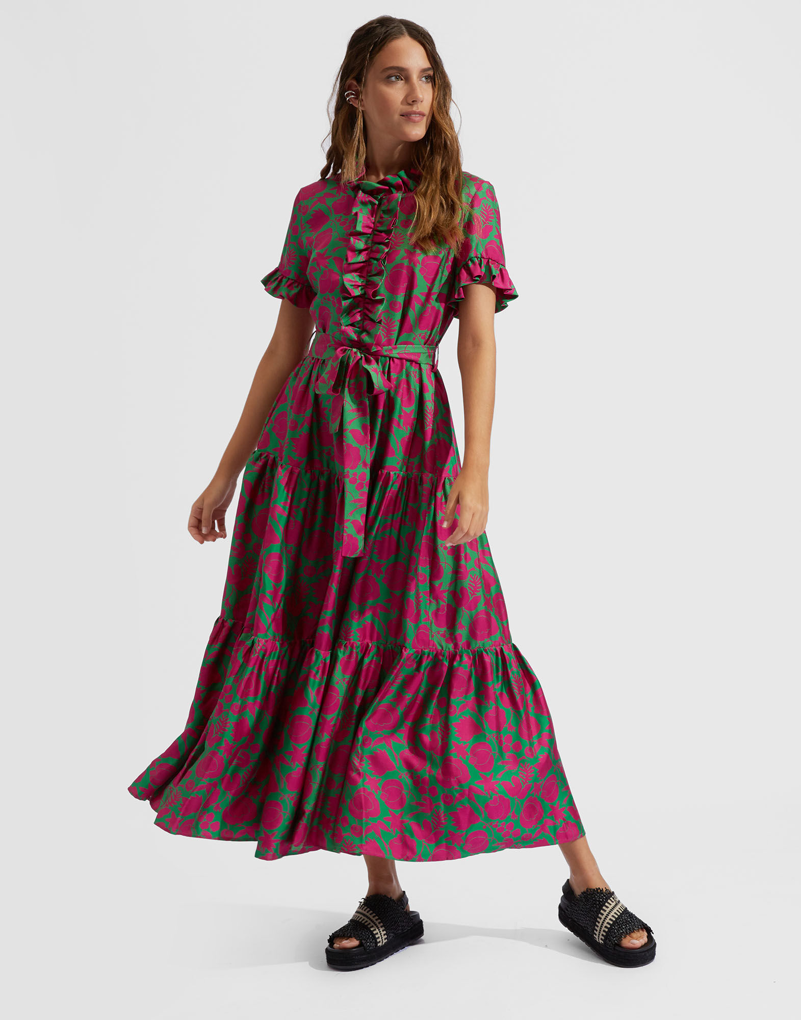 LaDoubleJ Long & Sassy Dress Ceramica DRE0017SIL001CER0002