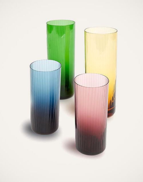 La DoubleJ Tumbler Glass Set of 4 Misty Rainbow Mix GLA0015MUR001ASS0006