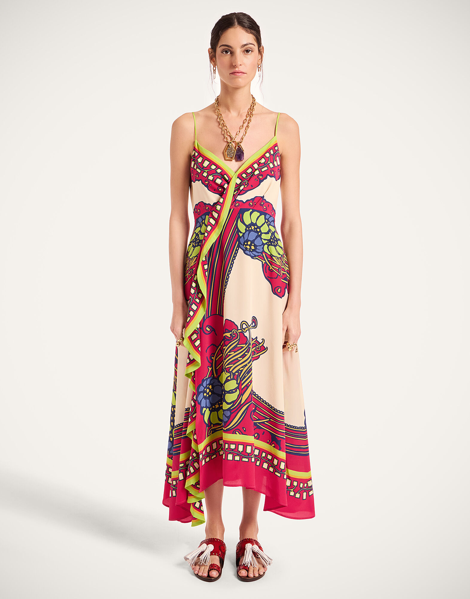 La DoubleJ Turn Around Dress Lemuria Plac&eacute;e Pink DRE0905CRE002LEM02PI01