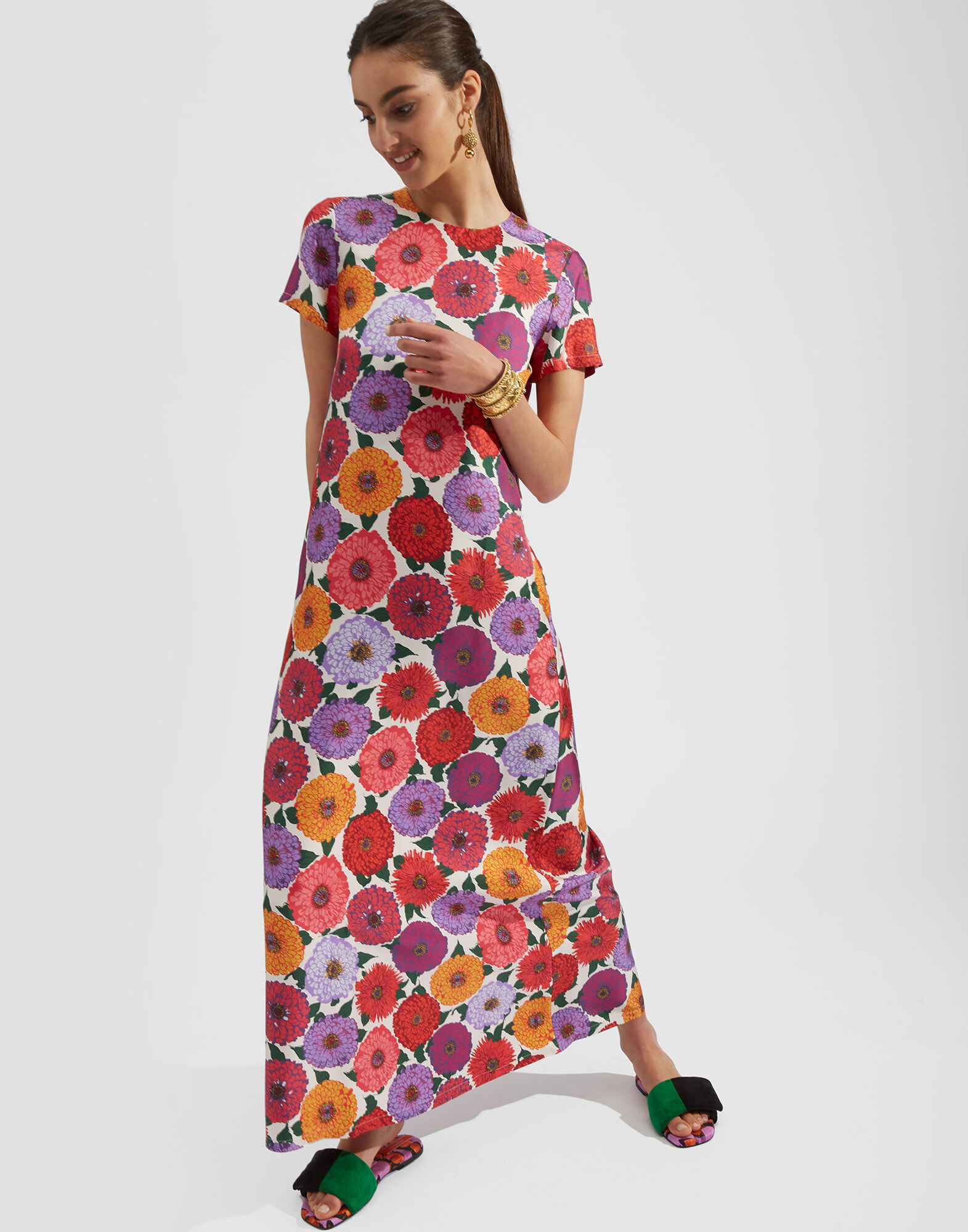 La DoubleJ Swing Dress Zinnie DRE0001SIL001ZIN0001