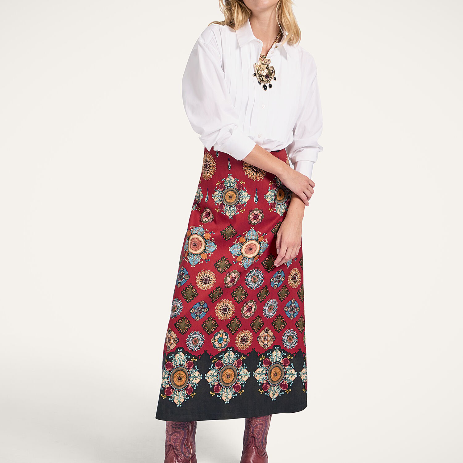 La Double J A-Long Skirt