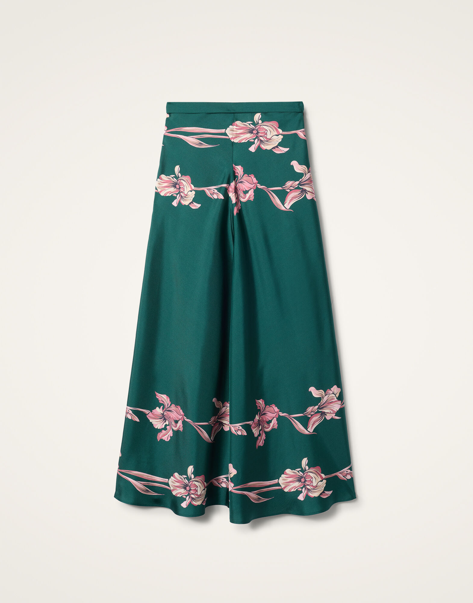 La DoubleJ Sarong Skirt Iris Plac&eacute;e Dark Green SKI0122SIL006IRS07GR03