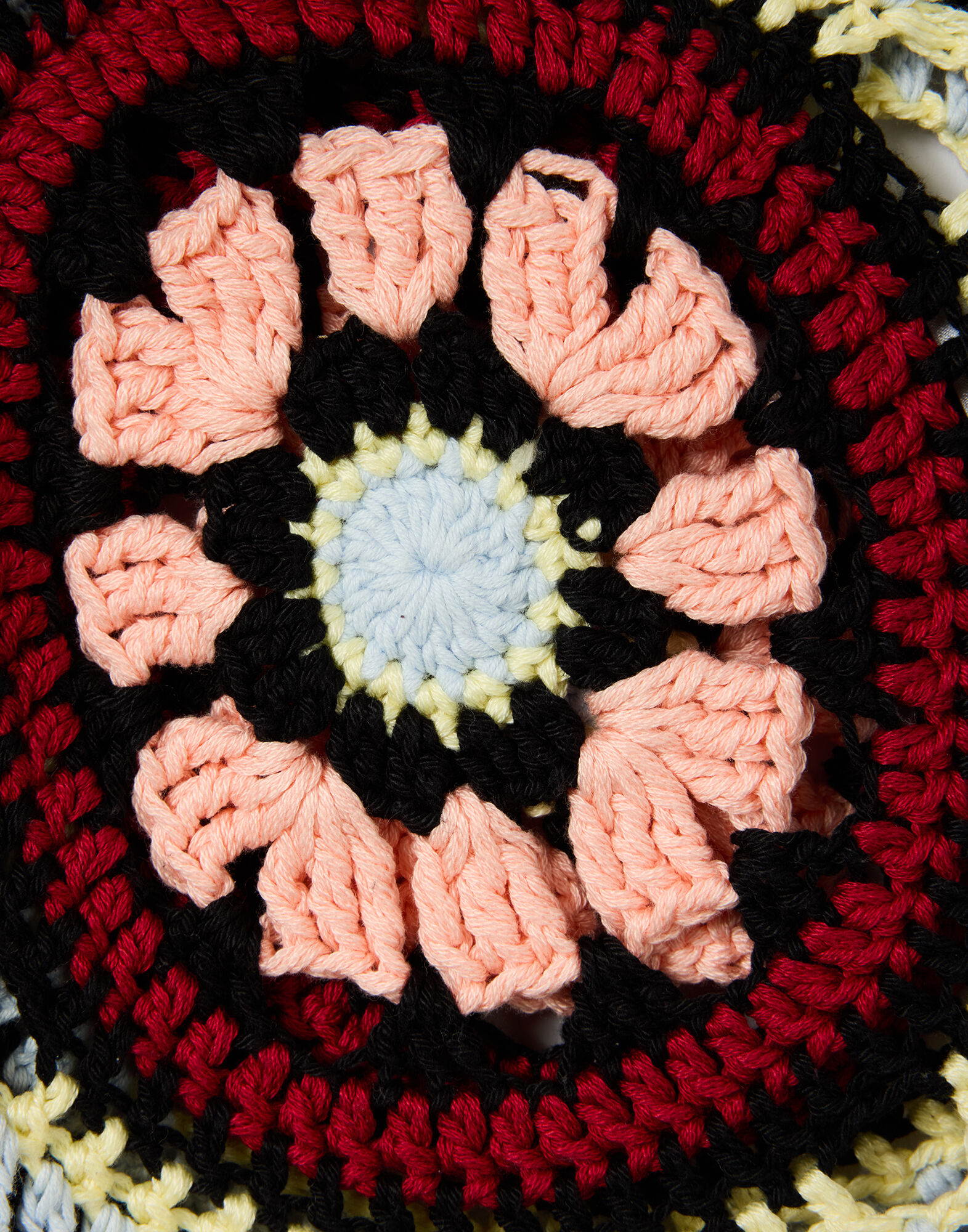 La DoubleJ Sole Star Crochet Top Multicolor Red & Black PUL0306KNI161VA379BL01