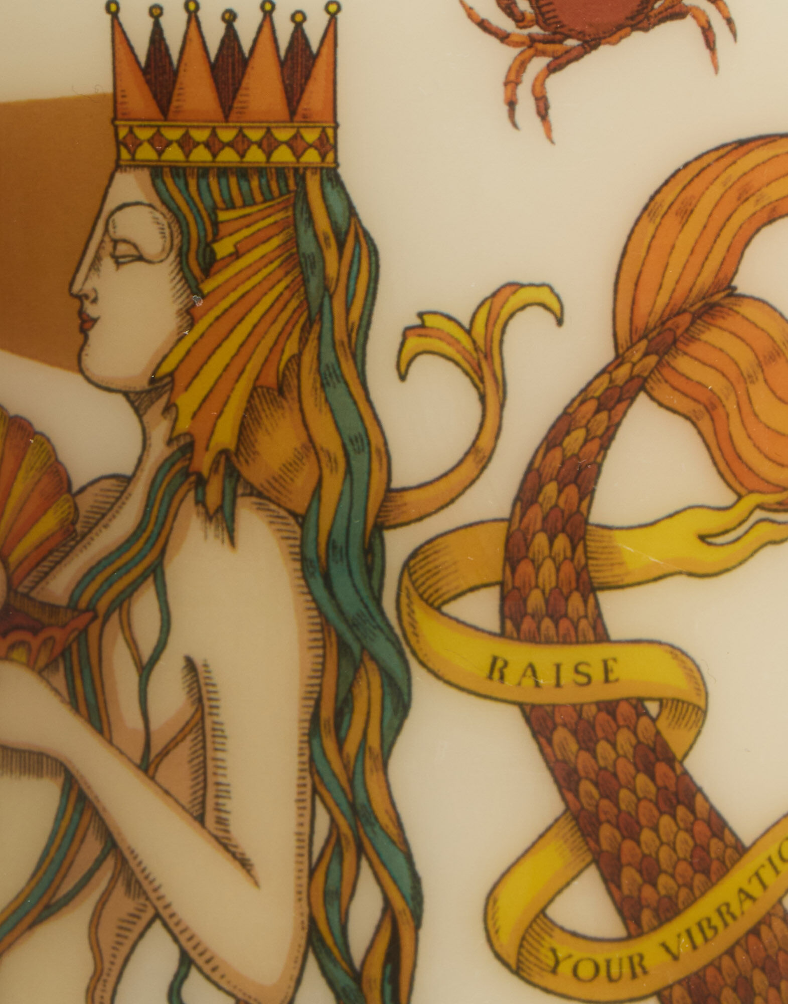 La DoubleJ Printed Pillar Candle The Mermaid Multicolor CAN0011WAX001MRM01MU01