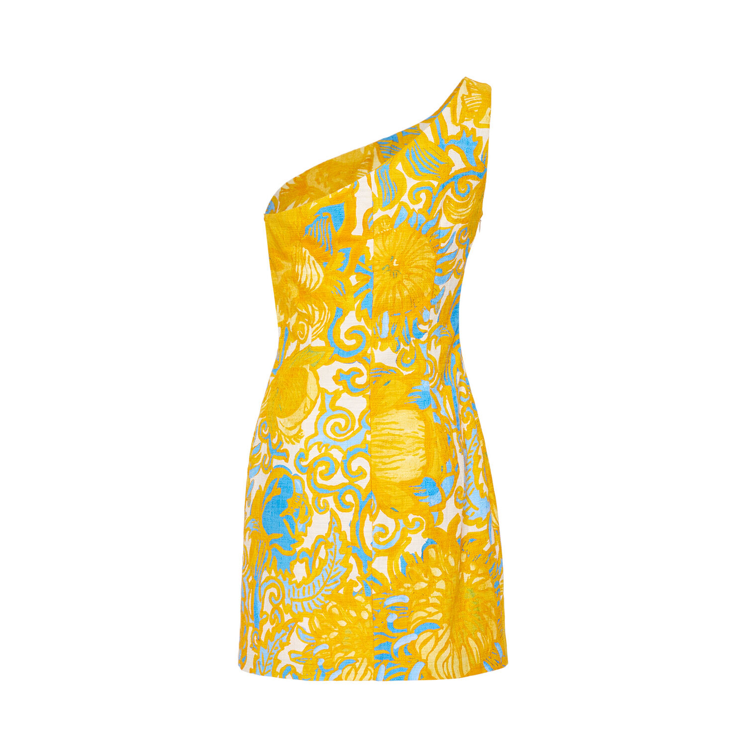 Shop La Doublej Bold Shoulder Mini Dress In Anemone Orange