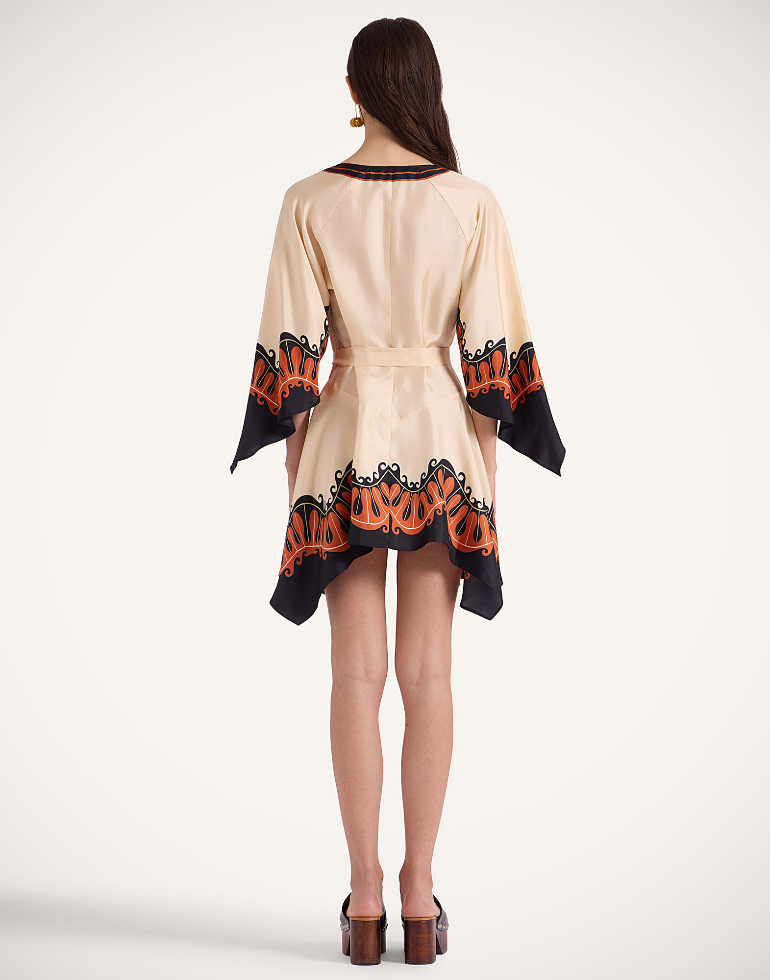 La DoubleJ Malibu Mini Dress Pacific Plac&eacute;e Dark Orange DRE0844SIL001PCF03OR03