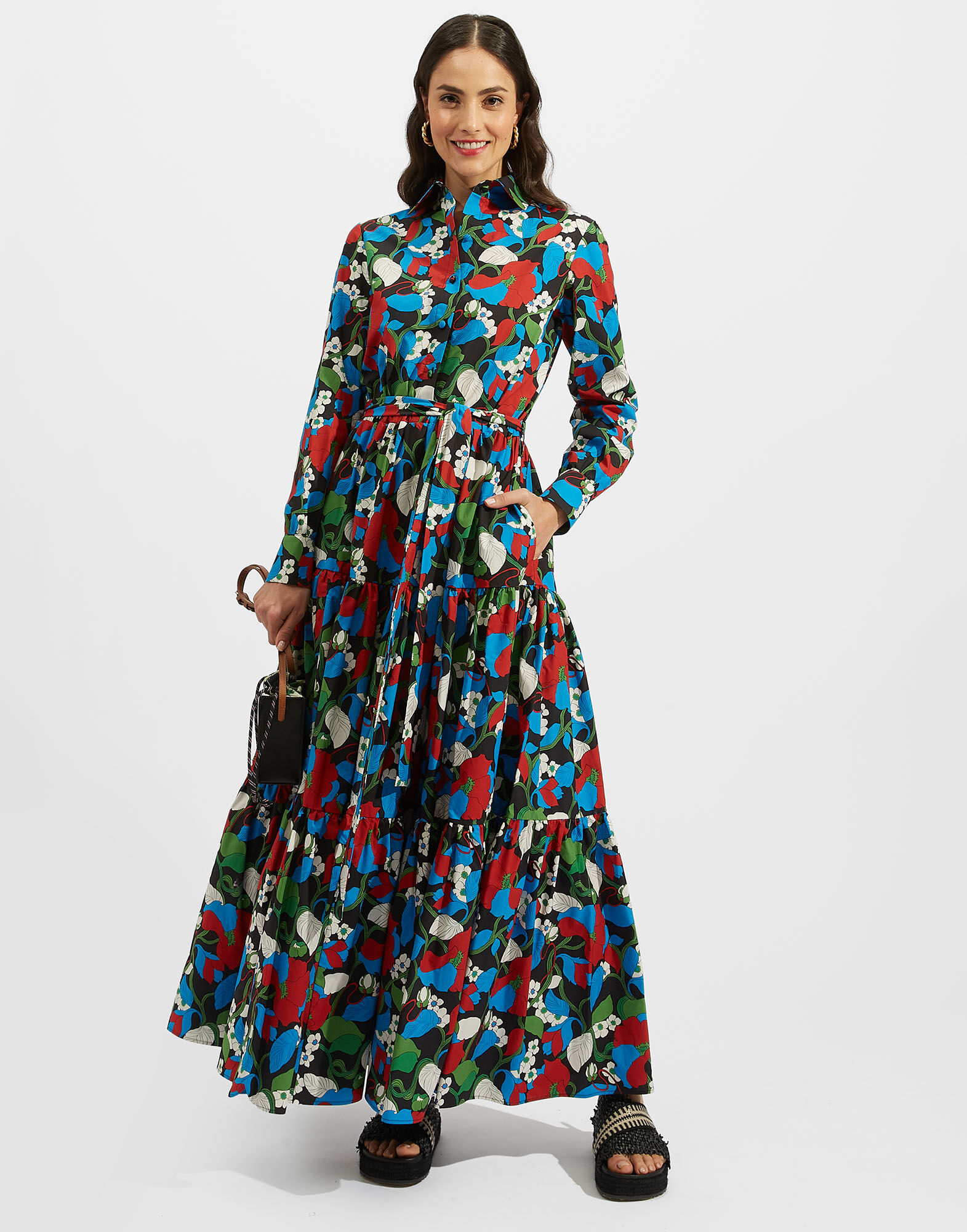 La DoubleJ Bellini Dress Vines Black DRE0016COT001VIN0004