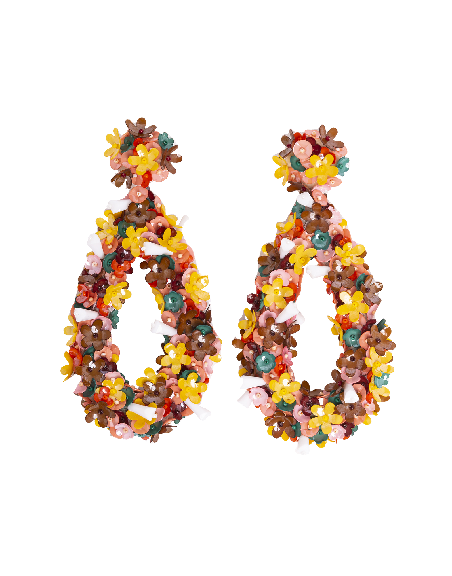 La DoubleJ Confetti Hoop Earrings Solid Pink EAR0033PLS001SOLIDPI01