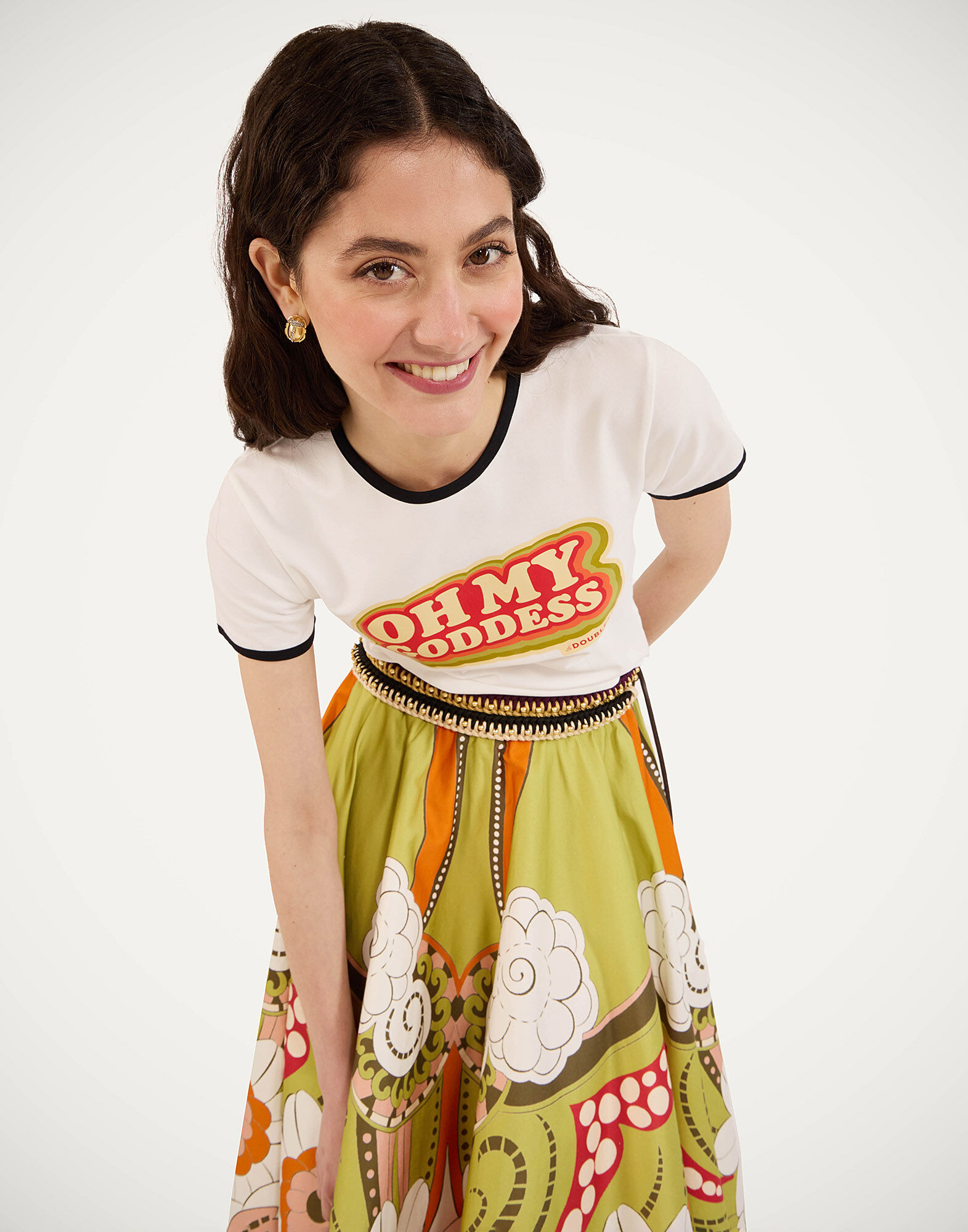 La DoubleJ The Cu-Tee Crop Solid Ecru TSH0068JER076SOP12WH01