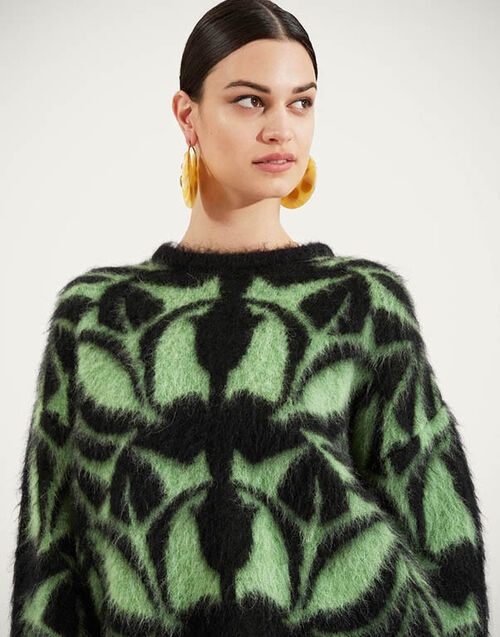 La DoubleJ Camden Jumper Green & Black PUL0165KNI090VA193BL01