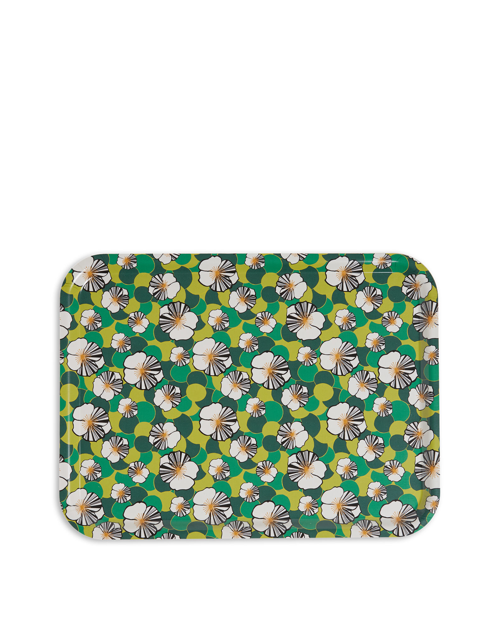 La DoubleJ Rectangular Printed Tray Ninfea TRA0001WOD001NIN0001