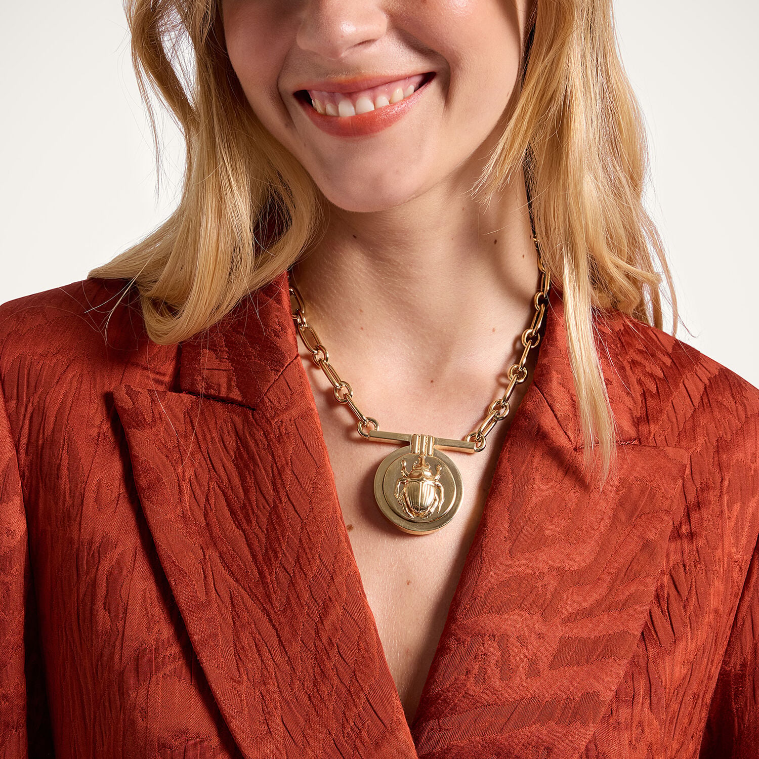 La Double J Scarab Necklace