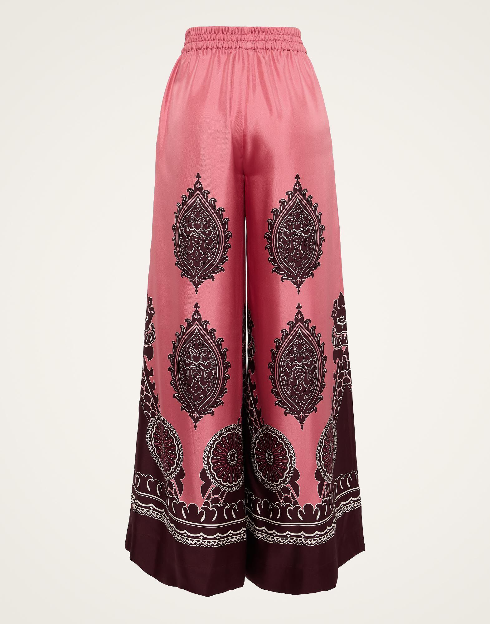 La DoubleJ Palazzo Pants Oltrarno Plac&eacute;e Pink TRO0026SIL006OLT03PI01