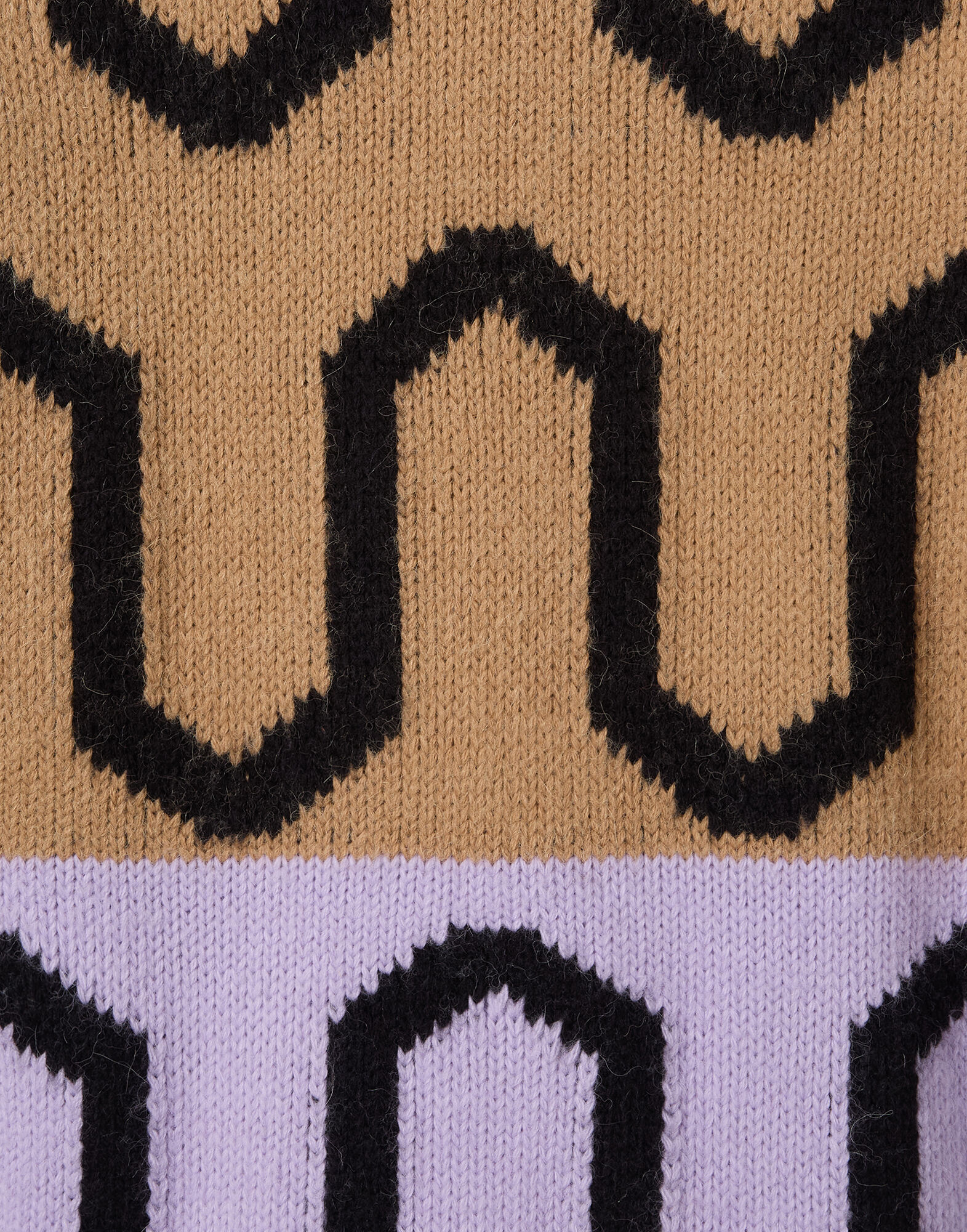 La DoubleJ Comber Turtleneck Camel & Lilac PUL0225KNI134VA310BR04