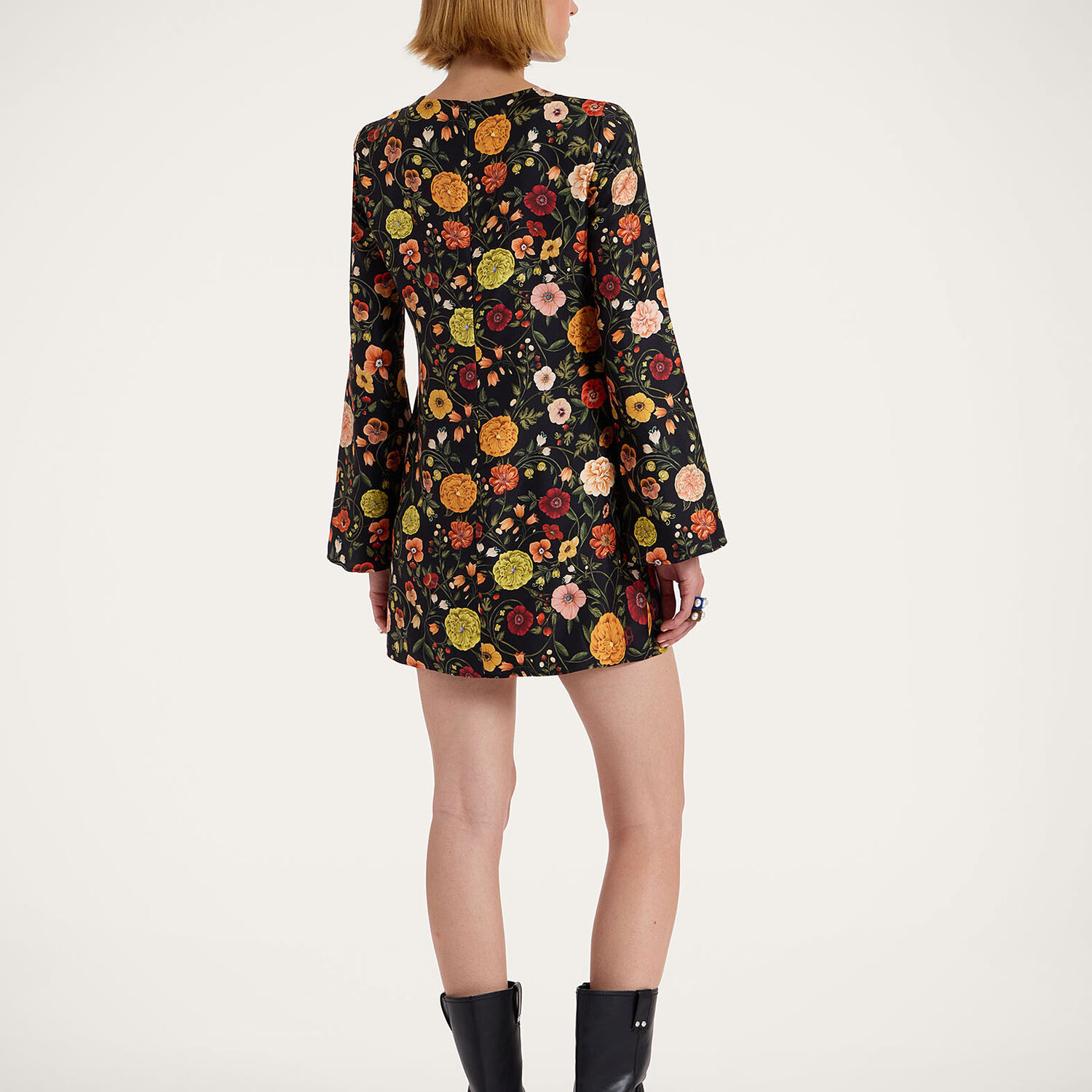 La Doublej Mini Supreme Swing Dress In Botticelli Black