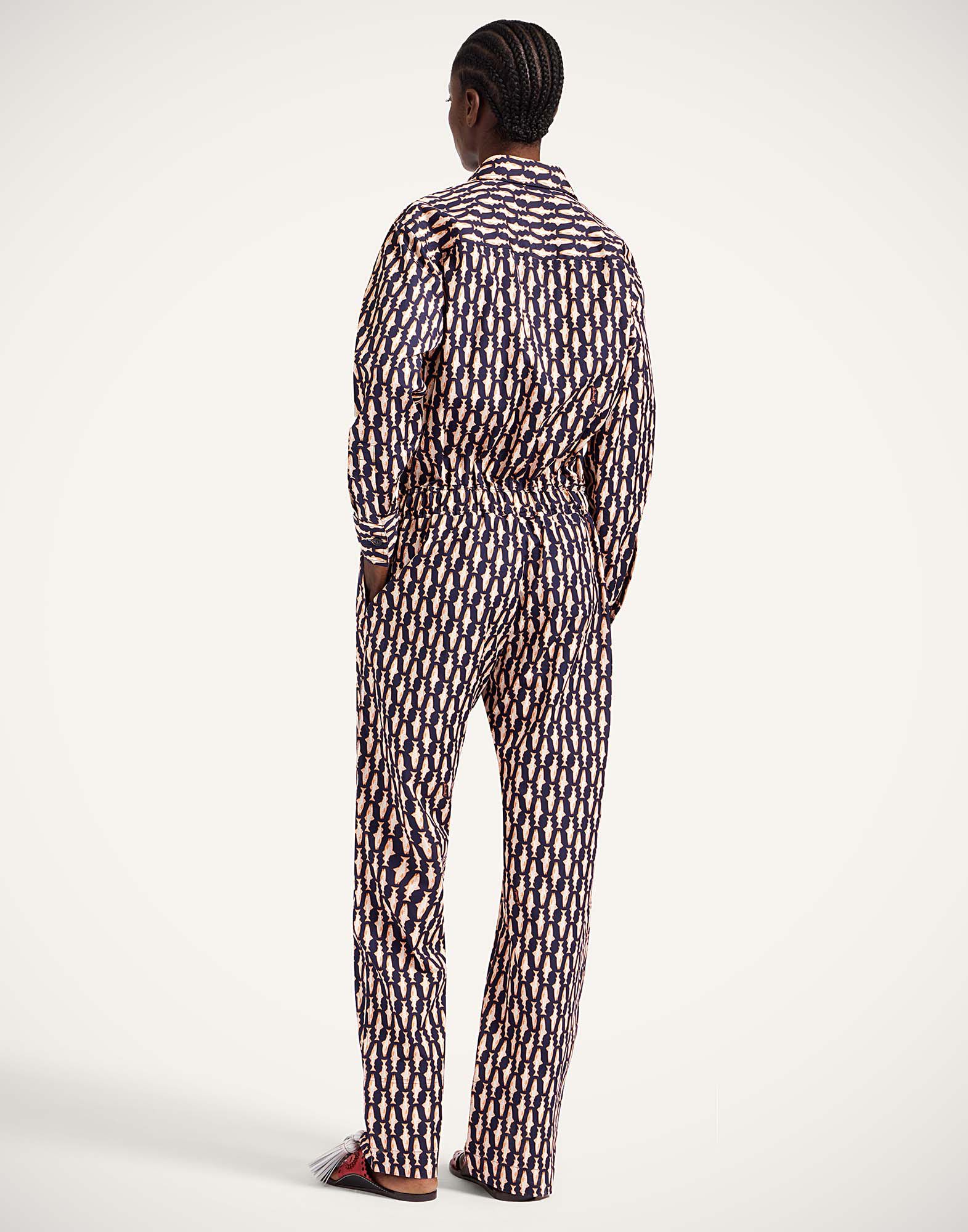 La DoubleJ Aviator Jumpsuit Pesciolini Blue DRE0489COT039PES04BU03