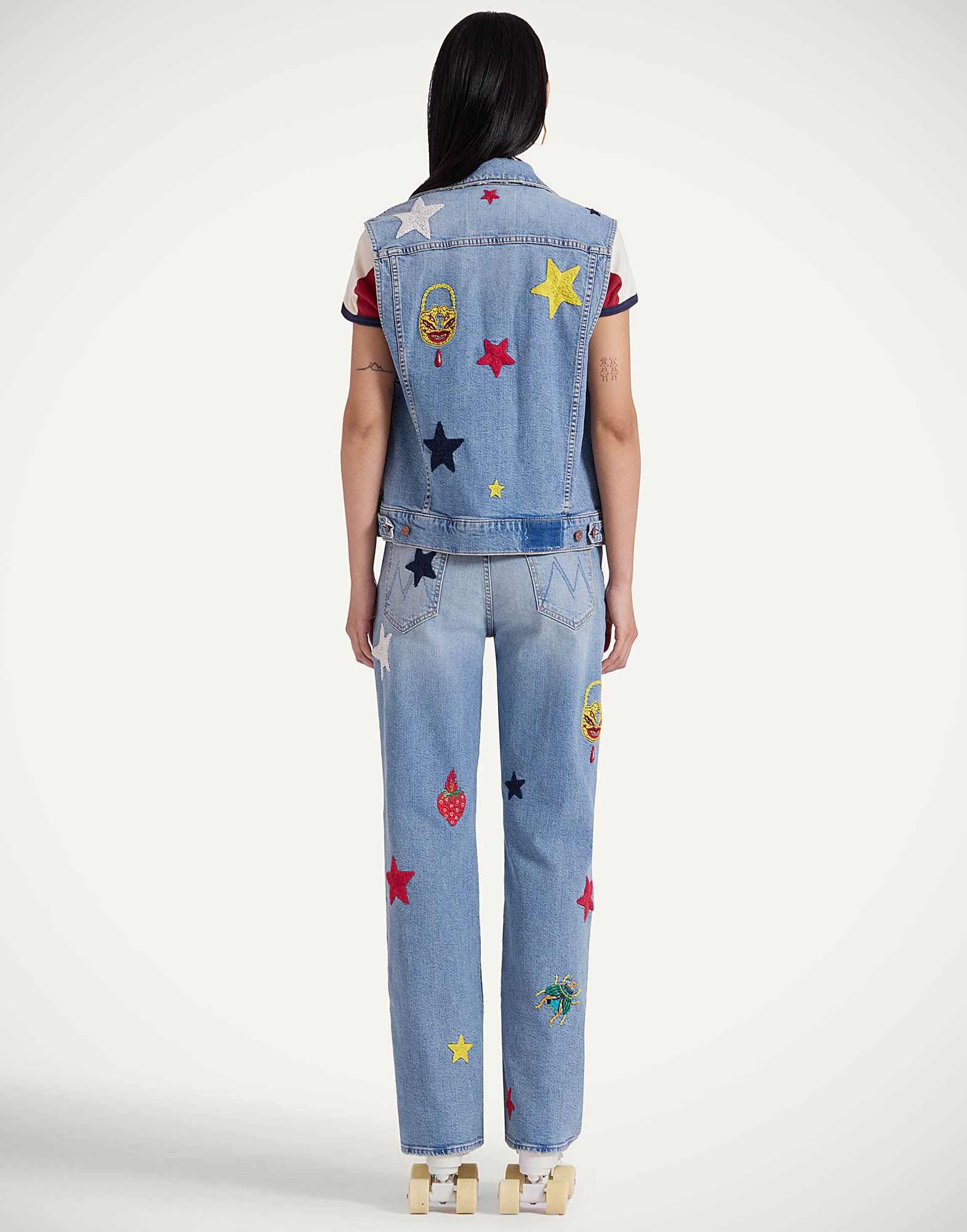 La DoubleJ The Maven Sneak Jeans Star Of The Show Blue TRO0168DEN011STA03BU03