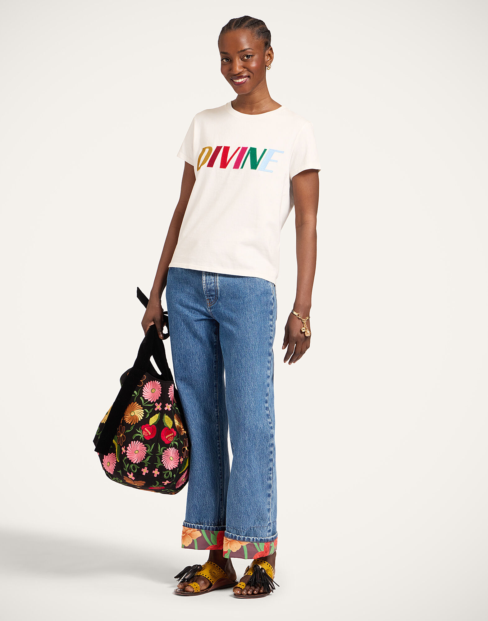 La DoubleJ High Tee Shirt Divine White TSH0071JER032SOC06WH01