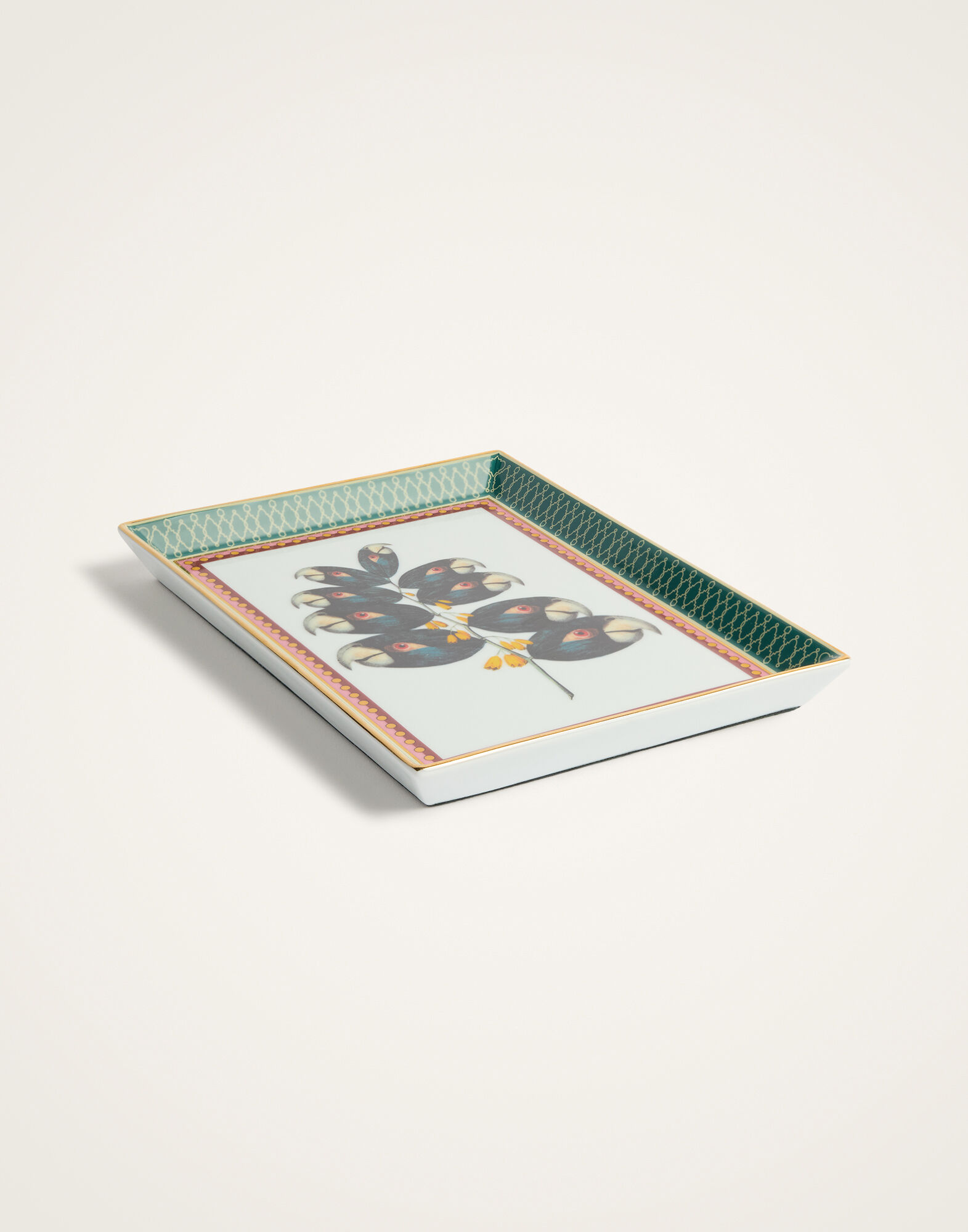 La DoubleJ Trinket Tray Parrotstem Forest Green TRI0008CER001PAS02GR15