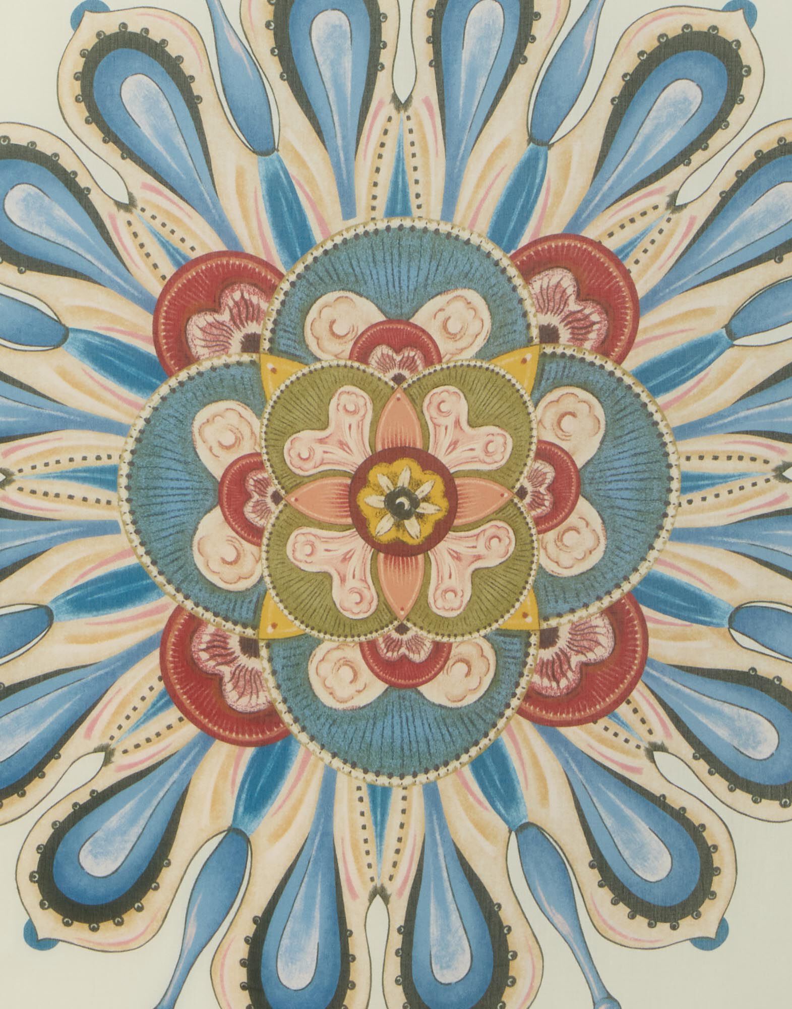 La DoubleJ Foulard 140 Nucleus Plac&eacute;e Blue SCA0060MOS001NUC10BU03