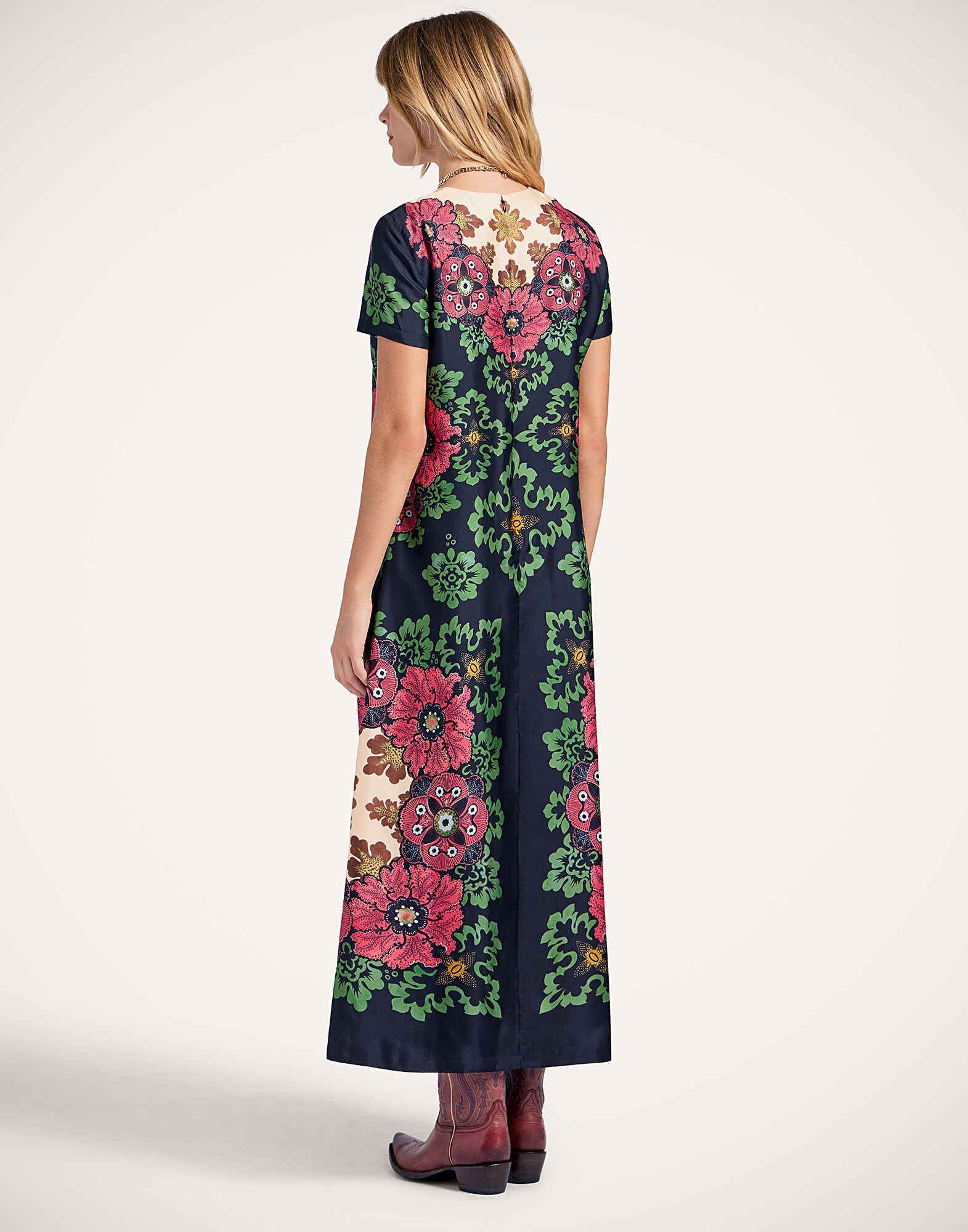 La DoubleJ Swing Dress Bounty Plac&eacute;e Red DRE0128SIL006BOU01RE01