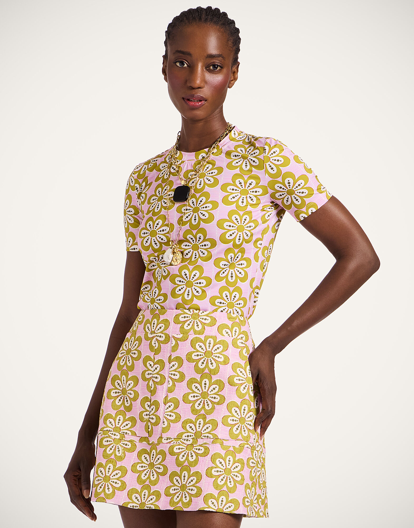 La DoubleJ Jazzercize T-Shirt Caper Pink TSH0010JER005CEP01PI01