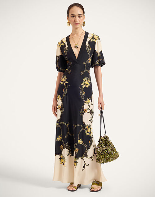 La DoubleJ Marlene Dress Buttercup Plac&eacute;e Black DRE0869CRE001BTC03BL01
