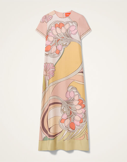 La DoubleJ Swing Dress Tulip Plac&eacute;e Pale Pink DRE0128SIL026TUL07PI02