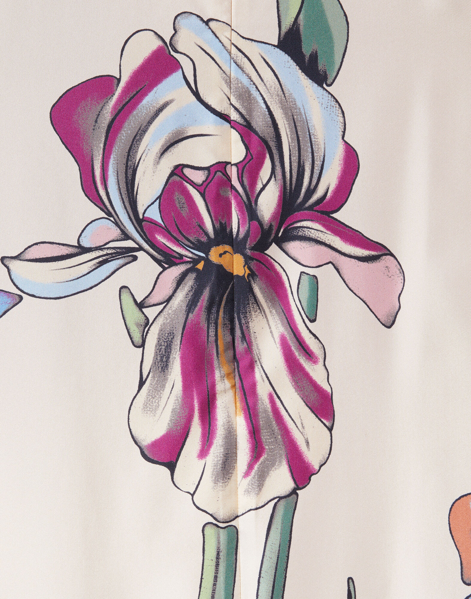 La DoubleJ Swing Dress Iris Plac&eacute;e Ivory DRE0128SIL006IRS07WH04