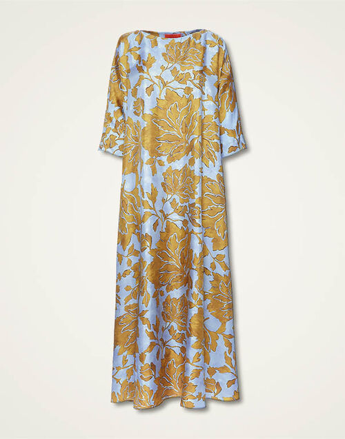 La DoubleJ Muumuu Dress Round Neck Tangle Light Blue DRE0370SIL001TAN01BU01