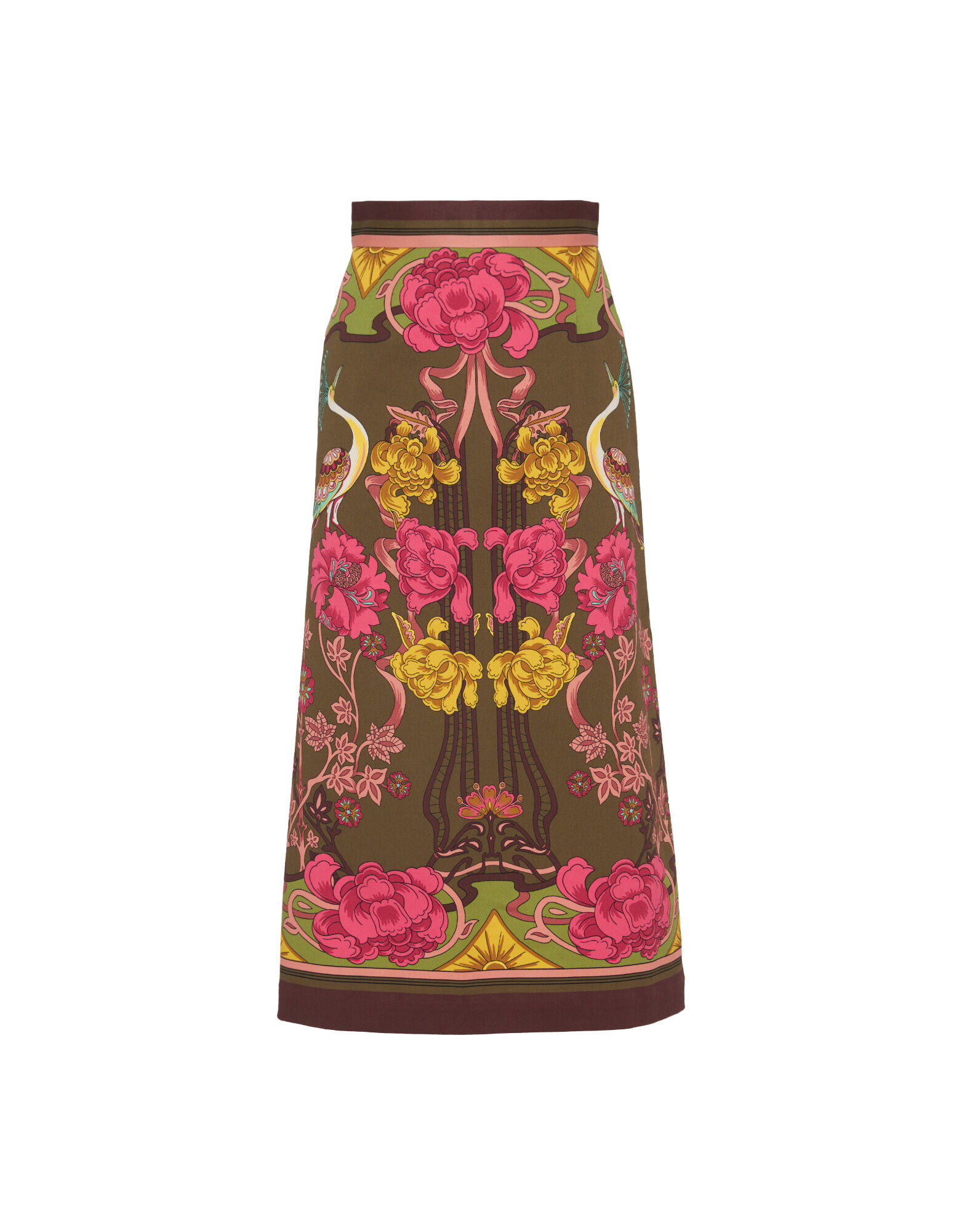 La DoubleJ Baia Skirt Taormina Plac&eacute;e Fango SKI0081COT037LRT01BR12