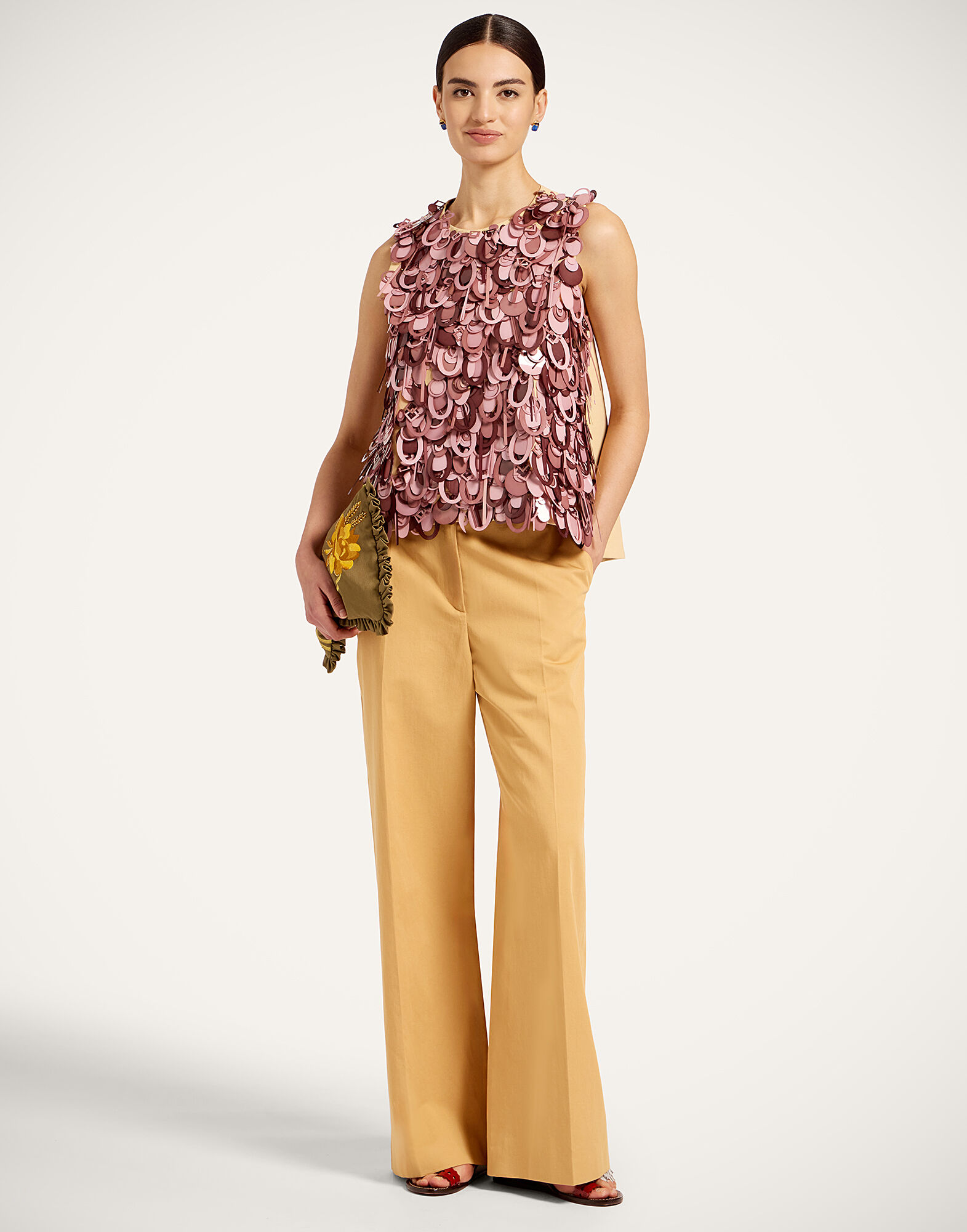 La DoubleJ La Scala Top Solid Light Beige TOP0198COT089SOLIDBR01