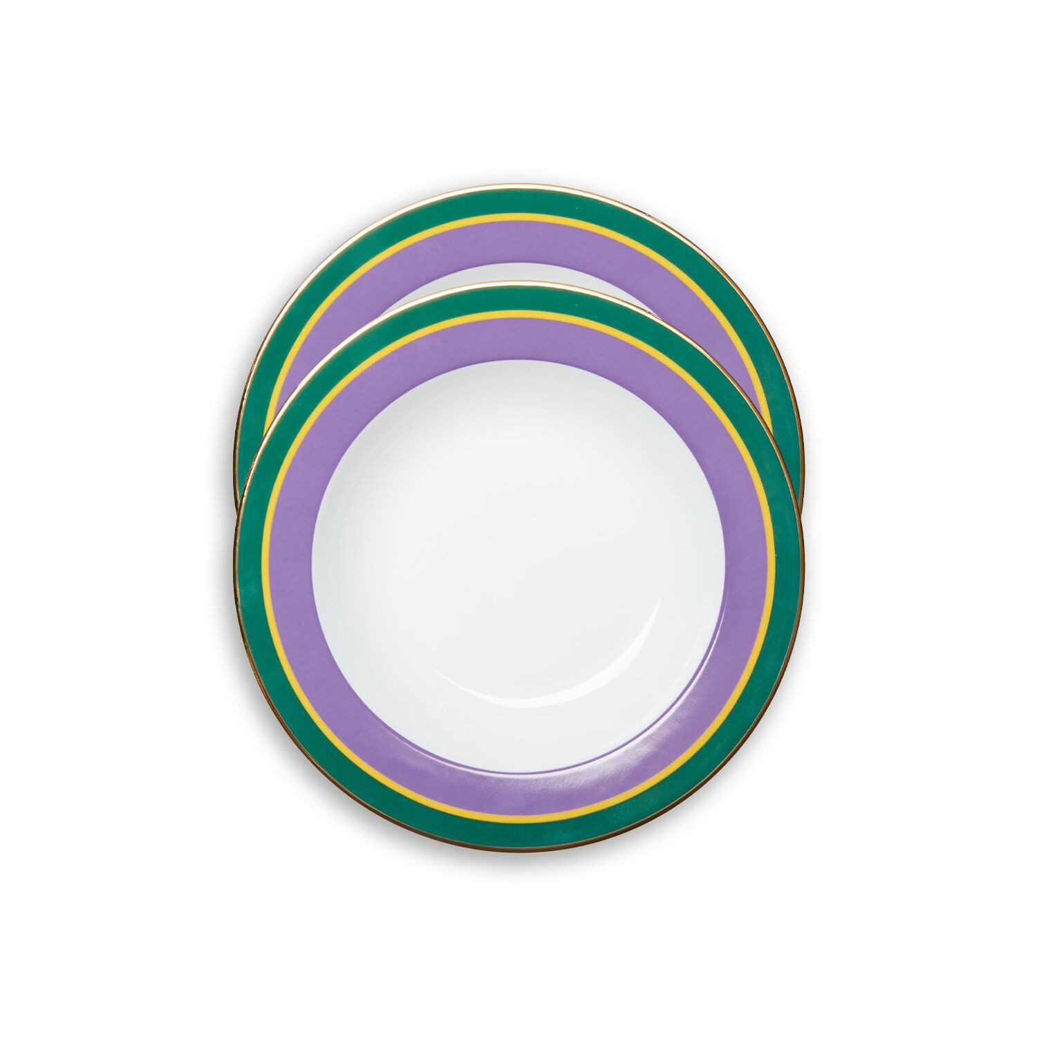 La Doublej Soup Plates Set Of 2 In Purple