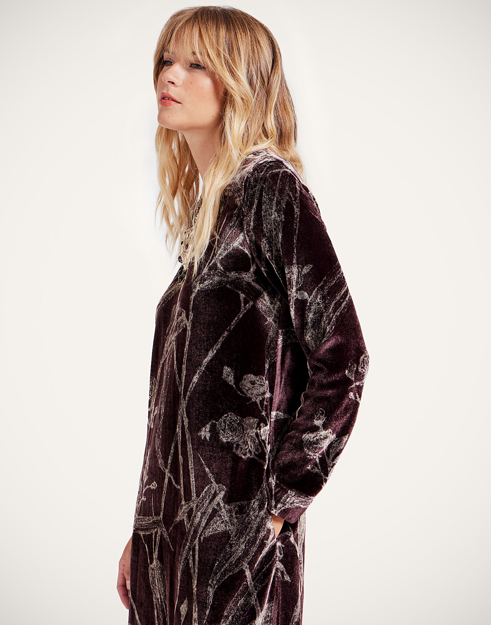 La DoubleJ Long Sleeve Swing Dress Bamboo Burgundy DRE0184DEV004BMB03RE07