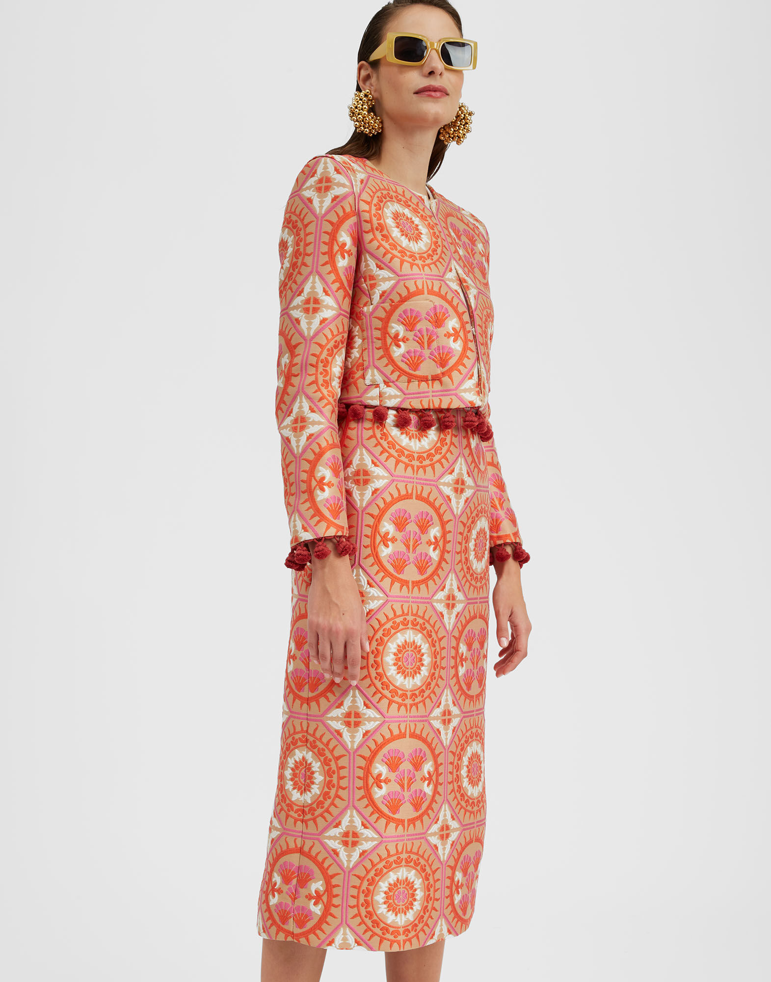 La DoubleJ Pencil Skirt Sun Orange SKI0011JCQ074SUN01OR02