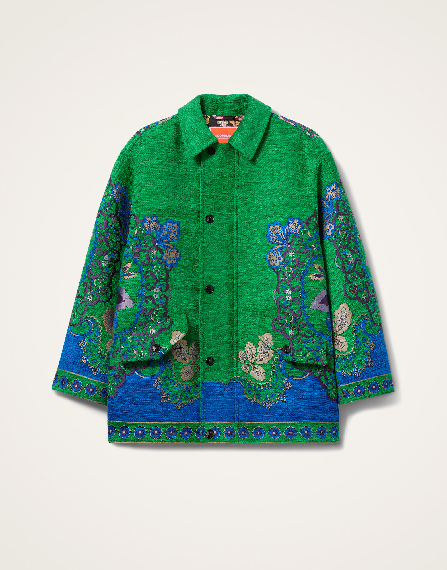 La DoubleJ Truffle Coat Cornucopia Plac&eacute;e Green JAC0178JCQ130CRN02GR02